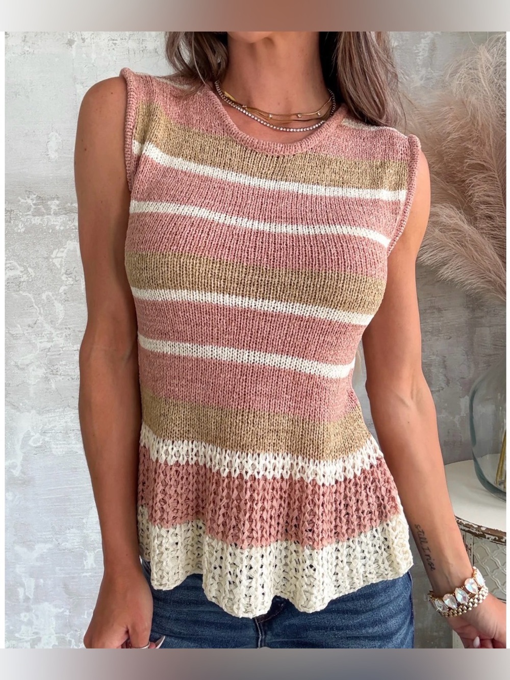 La February Stripe Sweater Tank
